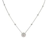 Flower & 8 bezel diamond necklace