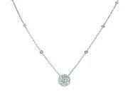 Flower & 8 bezel diamond necklace