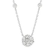 Flower & 8 bezel diamond necklace