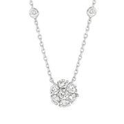 Flower & 8 bezel diamond necklace