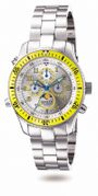 Invicta II Multi-Function Silver Dial Moon Phase Inv4042