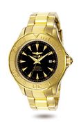 Invicta Ocean Ghost III Gold Tone Automatic Black Dial Skeleton Dive