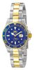 Invicta Two Tone 18K Gold Plated Diver Diamond Markers Inv5013