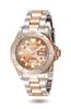 Invicta Two Tone 23K Rose Gold Plated Sapphire AutoRose Gold Dial