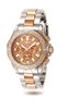 Invicta Two Tone 23K Rose Gold Plated Sapphire Chrono Rose Dial