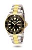 Invicta Two Tone Sapphire Automatic Black Dial Skeleton Dive