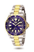 Invicta Two Tone Sapphire Automatic Blue Dial Skeleton Dive