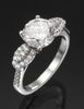 Ladies Cubic Zirconia Engagement Ring Silver ENG38