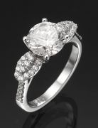 Ladies Cubic Zirconia Engagement Ring Silver ENG38