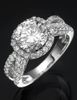 Ladies Cubic Zirconia Silver  Engagement Ring ENG314