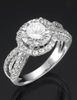 Ladies Cubic Zirconia Silver Engagement Ring ENG315