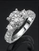 Ladies Cubic Zirconia Silver Engagement Ring ENG403A