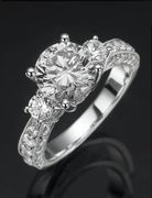 Ladies Cubic Zirconia Silver Engagement Ring ENG403A