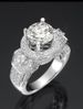 Ladies Cubic Zirconia Silver Engagenment Ring ENG348