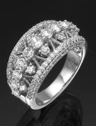 Ladies Cubic Zirconia Silver Ring DRG401