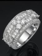 Ladies Cubic Zirconia Silver Ring DRG403