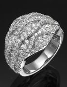Ladies Cubic Zirconia Silver Ring DRG404