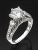 Ladies Cubic Zirconia Silver Ring ENG406