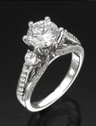 Ladies Cubic Zirconia Silver Ring ENG406