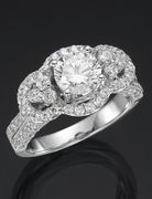 Ladies Cubic Zirconia Silver Ring ENG407