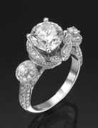 Ladies Cubic Zirconia Silver Ring ENG409