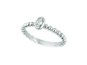 Oval diamond bezel set ring