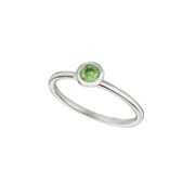 Peridot bezel set ring