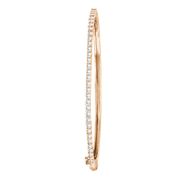 Pink gold diamond bangle