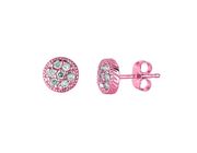 Pink gold diamond earrings