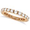 Pink gold eternity diamond ring