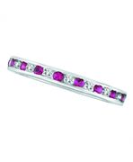 Pink Sapphire & Diamond Channel Set ETERNITY Band