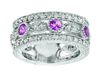 Pink sapphire & diamond eternity ring