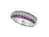 Pink Sapphire & Diamond Fashion Ring, 14K White Gold