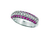 Pink Sapphire & Diamond Fashion Ring, 14K White Gold
