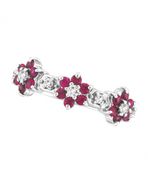Pink Sapphire & Diamond Flower Ring (Eternity)