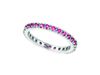 Pink Sapphire Eternity Guard Ring, 14K White Gold