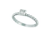Princess cut diamond bezel set ring