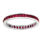 Princess cut eternity ruby ring