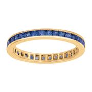 Princess cut eternity sapphire ring