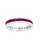 Princess cut ruby eternity band
