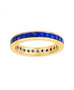 Princess cut sapphire eternity band