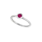 Rhodolite bezel set ring
