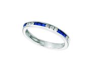 Round dia. & princess cut sapphire band