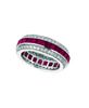 Ruby and Diamond Eternity Band Ring