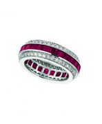 Ruby and Diamond Eternity Band Ring