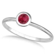 Ruby bezel set ring