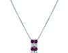 Ruby & diamond 2 rows necklace
