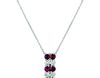 Ruby & diamond 2 rows necklace