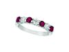 Ruby & diamond 7 stones ring