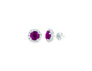 Ruby & diamond earrings